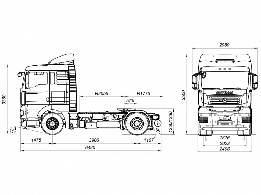 Тягач SITRAK C7H 4×2 (ZZ4186V391HE)