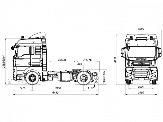 Тягач SITRAK C7H 4×2 ZZ4186V391HE ADR