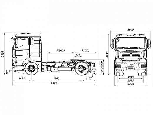 Тягач SITRAK C7H 4×2 ZZ4186V391HE